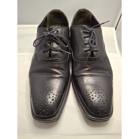 MORETTI Black Label Oxford Black dress Shoes Size 6.5(40) main image 6